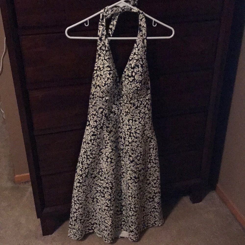 Black and White Floral Dress